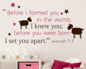 Bible Verse with Lamb Nursery Decal Bible Verse with Lamb Nursery Decal